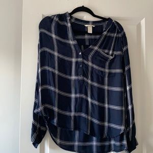H&M plaid blouse